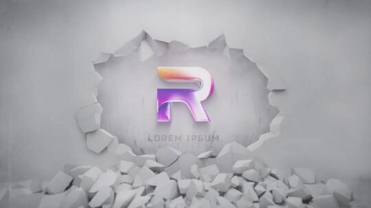 Wall Explosion Logo Reveal – Impact Destruction Intro – E199