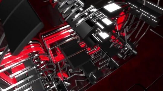 Glass Neon Construction Logo Reveal – Modern 3D Intro – E413