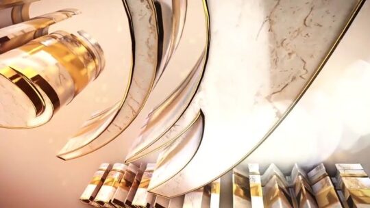 Luxury 3D Gold Logo Reveal – Premium Cinematic Intro – E445