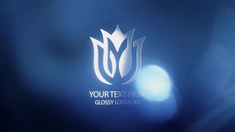 Glossy Logos 3D E588 3 3D Glossy Logo Reveal – Smooth Modern Intro – E588